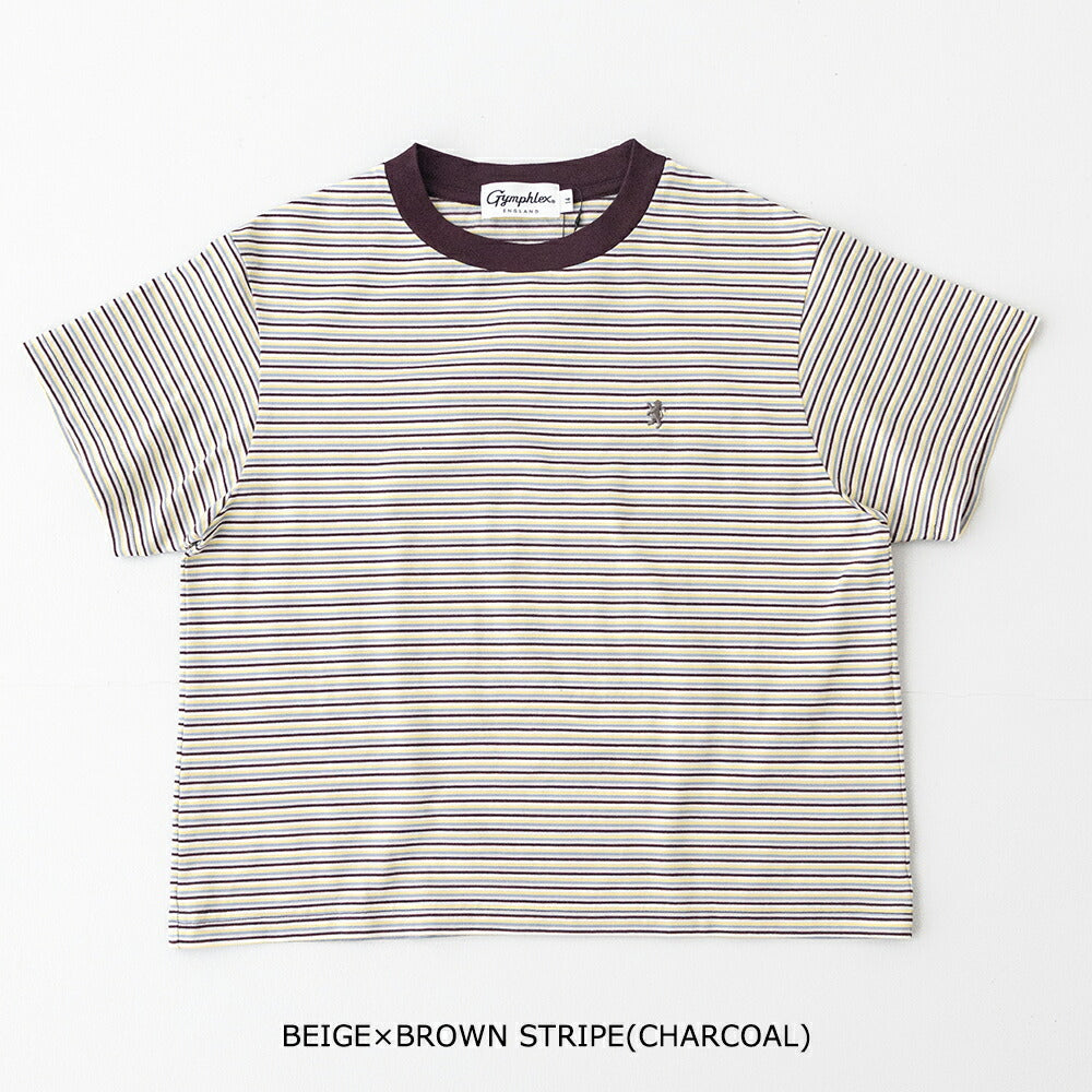 ジムフレックスマルチボーダークルーネック半袖Tシャツ(GY-C0444MST)40/2MULTISTRIPECREWNECKS/ST-SHIRTGYMPHLEX(レディース)【2026春夏】*送料無料*【後払い決済不可】*