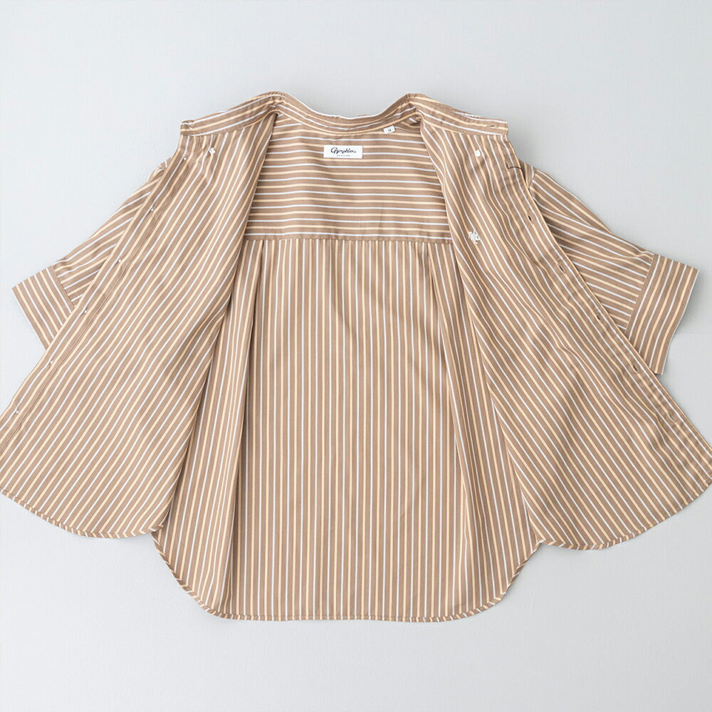 ジムフレックスコットンタイプライターストライプボタンダウンシャツ(GY-B0458ICT)50/1TYPEWRITERSTRIPESHORTSHIRTS/SGYMPHLEX(レディース)【2026春夏】*送料無料*【後払い決済不可】*