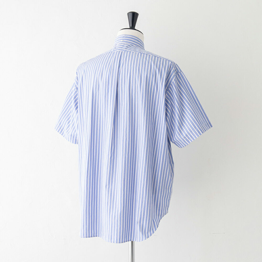 ジムフレックスコットンポプリンボタンダウン半袖シャツ(GY-B0248PSE)100/2STRIPEB.D.SHIRTS/SGYMPHLEX(メンズ)【2026春夏】*送料無料*【後払い決済不可】*