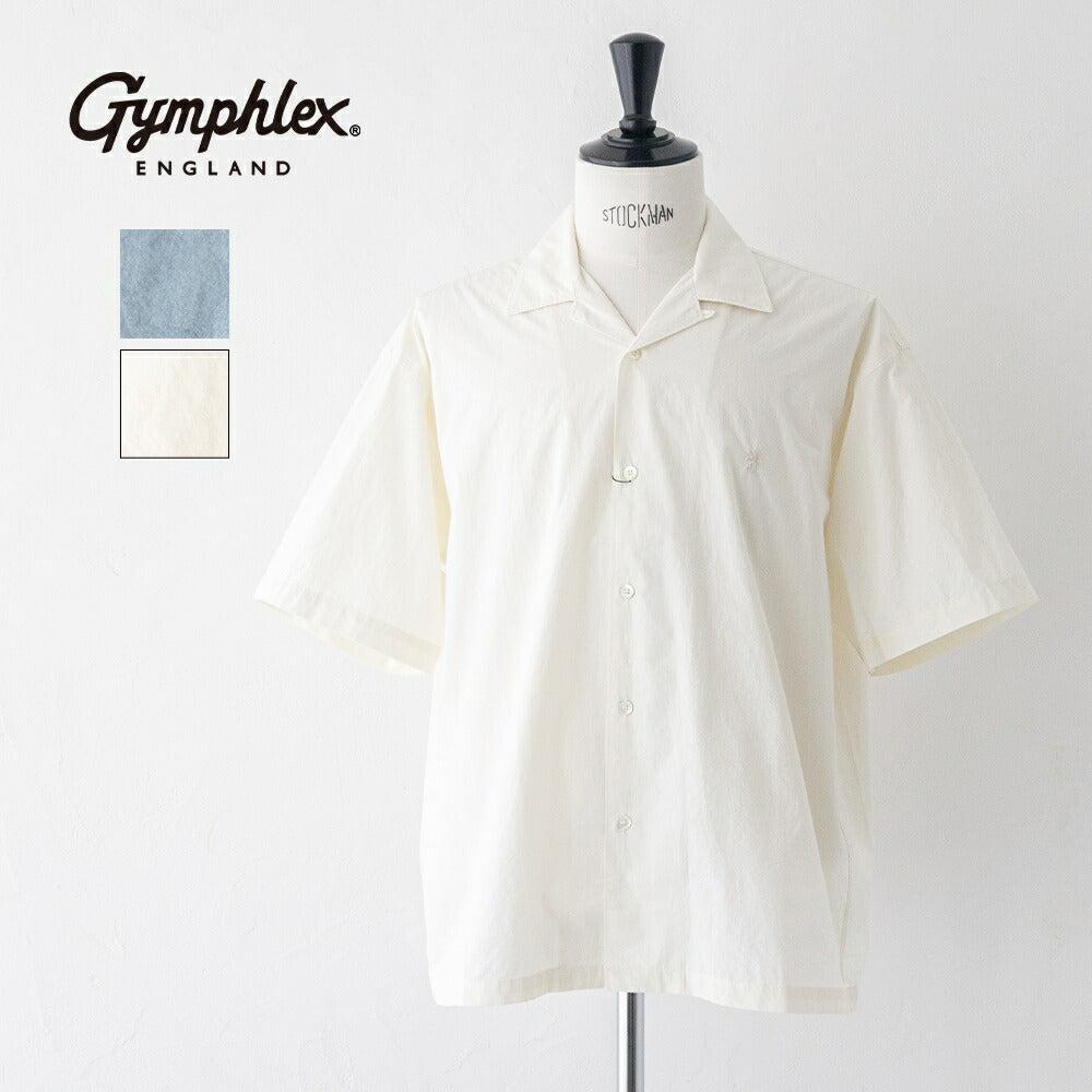 ジムフレックスコットンタイプライター半袖オープンカラーシャツ(GY-B0462OTR)DYECOTTON80TYPEWRITEROPENCOLLARSHIRTS/SGYMPHLEX(メンズ)【2026春夏】*送料無料*【後払い決済不可】*