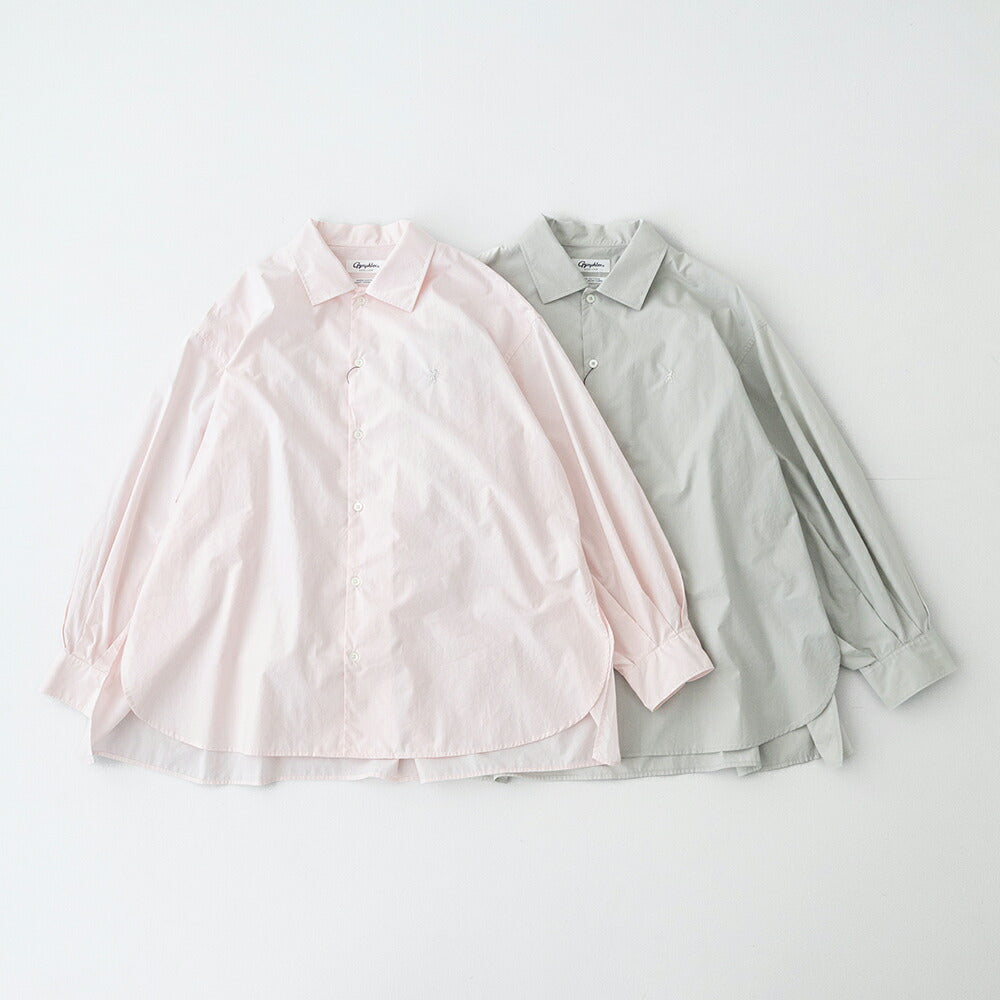 ジムフレックスコットン長袖チュニックシャツ(GY-B0365OGT)60/-COTTONTYPEWRITERREGULARCOLLARTUNICL/SGYMPHLEX(レディース)【2026春夏】*送料無料*【後払い決済不可】*