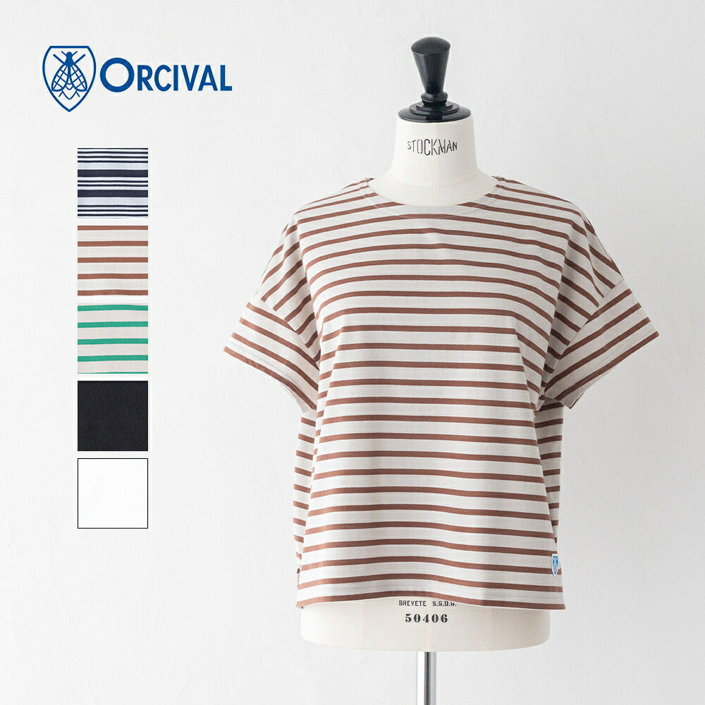 オーシバルコットンボートネック半袖Tシャツ(OR-C0335BFJ)40/2JERSEYBOATNECKS/SP.O.ORCIVAL(レディース)【2026春夏】*送料無料*【後払い決済不可】*