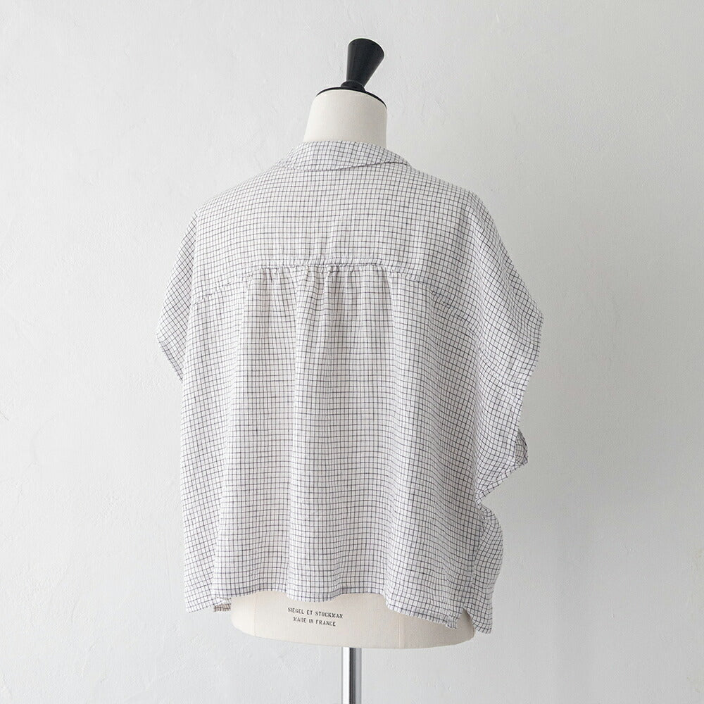 オーシバルリネンチェックスリーブレスシャツ(OR-B0360LCH)60/-LINENCHCKSLEEVELESSSHIRTORCIVAL(レディース)【2026春夏】*送料無料*【後払い決済不可】*