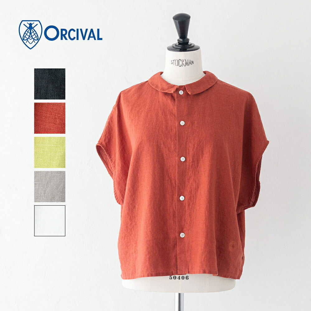 オーシバルリネンスリーブレスシャツ(OR-B0360YLM)40sLINENCLOTHSLEEVELESSSHIRTORCIVAL(レディース)【2026春夏】*送料無料*【後払い決済不可】*