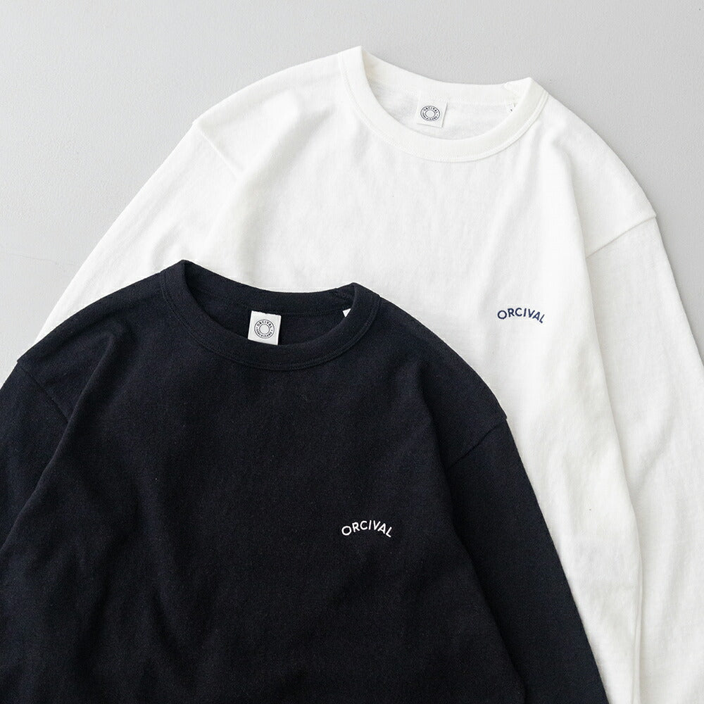 オーシバルアンイーブンジャージー刺繍ロングスリーブプルオーバー(OR-C0521TSB)UNEVENJERSEYEMBROIDERYLONGSLEEVEP.O.ORCIVAL(レディース)【2026春夏】*送料無料*【後払い決済不可】*
