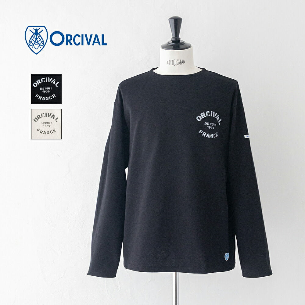 オーシバルコットンロードクルーネックロゴプリントバスクシャツ(B573P)COTTONLOURDPRINTEDCREWNECKL/SP.O.ORCIVAL(メンズ)【2026春夏】*送料無料*【後払い決済不可】*