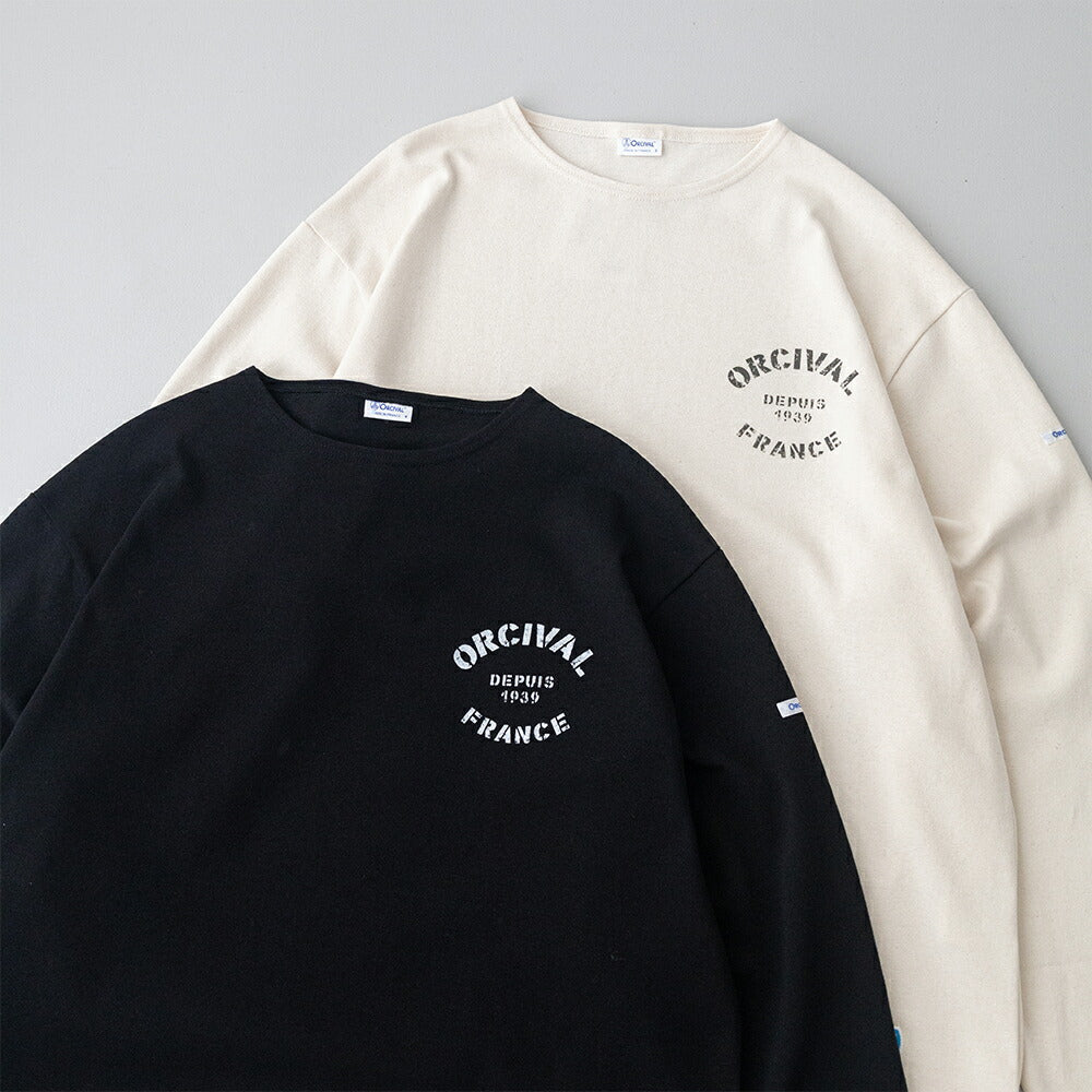 オーシバルコットンロードクルーネックロゴプリントバスクシャツ(B573P)COTTONLOURDPRINTEDCREWNECKL/SP.O.ORCIVAL(メンズ)【2026春夏】*送料無料*【後払い決済不可】*
