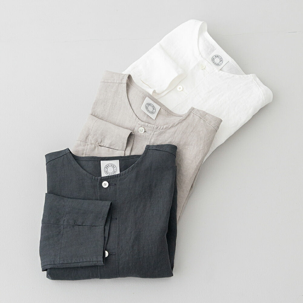 オーシバルリネンクルーネックカーディガン(OR-A0783YLM)40sLINENCLOTHCREWNECKCARDIGANORCIVAL(レディース)【2026春夏】*送料無料*【後払い決済不可】*