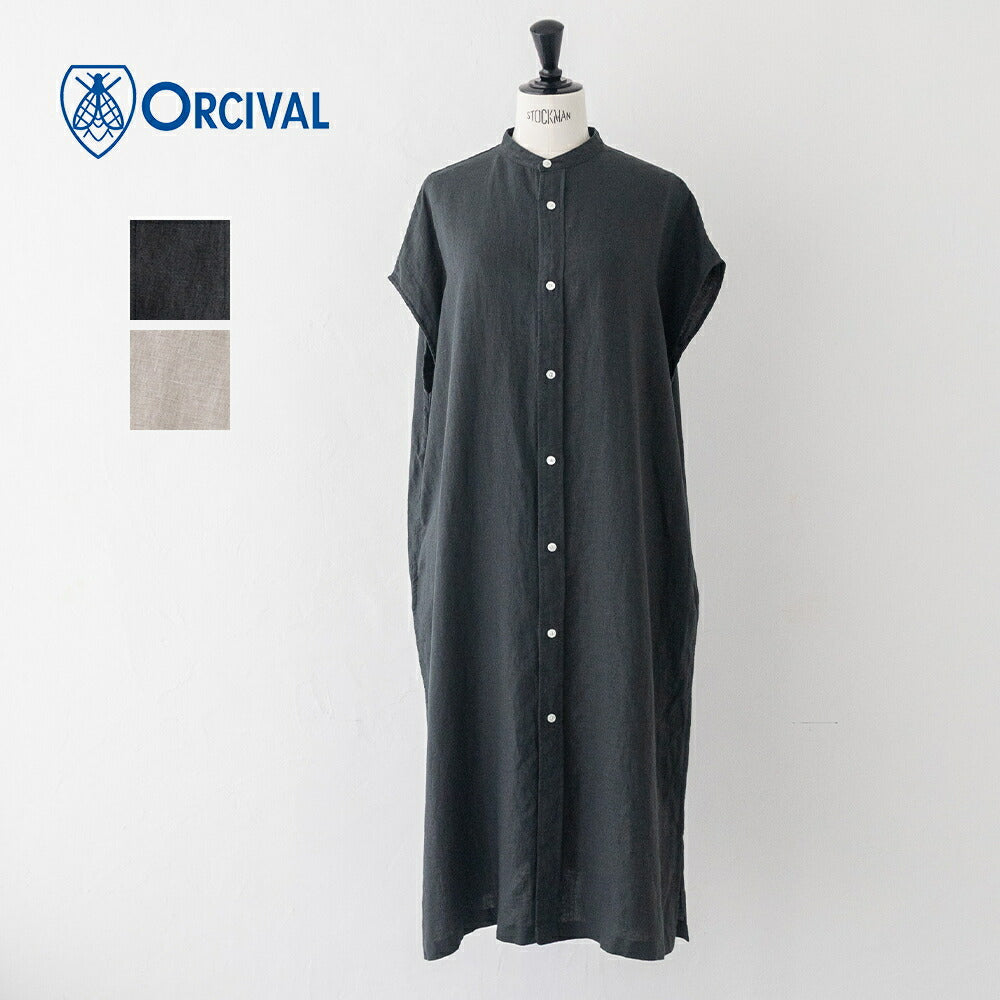 オーシバルリネンスリーブレスドレス(OR-G0094YLM)40sLINENCLOTHSLEEVELESSDRESSORCIVAL(レディース)【2026春夏】*送料無料*【後払い決済不可】*