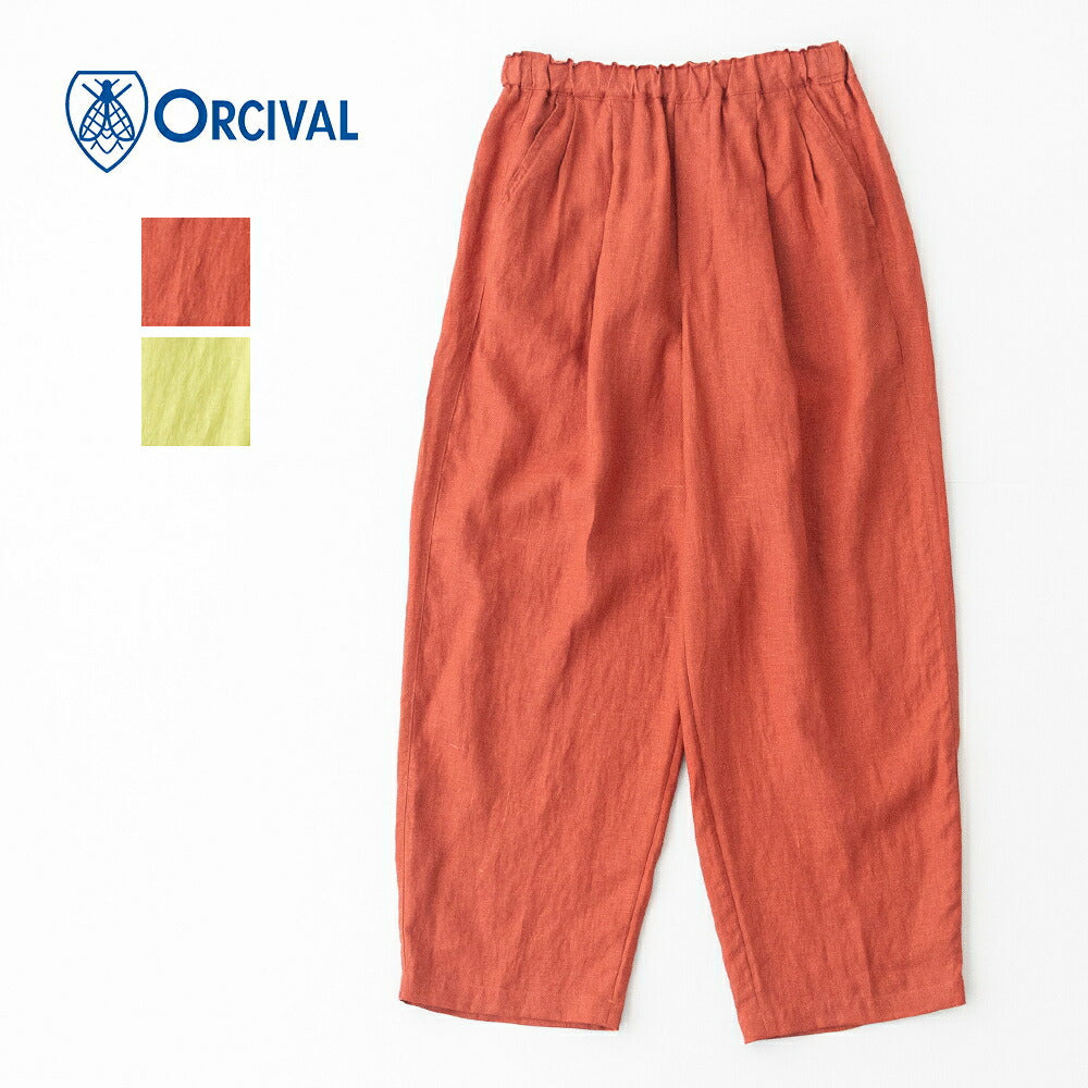 オーシバルリネンイージーパンツ(OR-E0300YLM)40sLINENCLOTHEASYPANTSORCIVAL(レディース)【2026春夏】*送料無料*【後払い決済不可】*