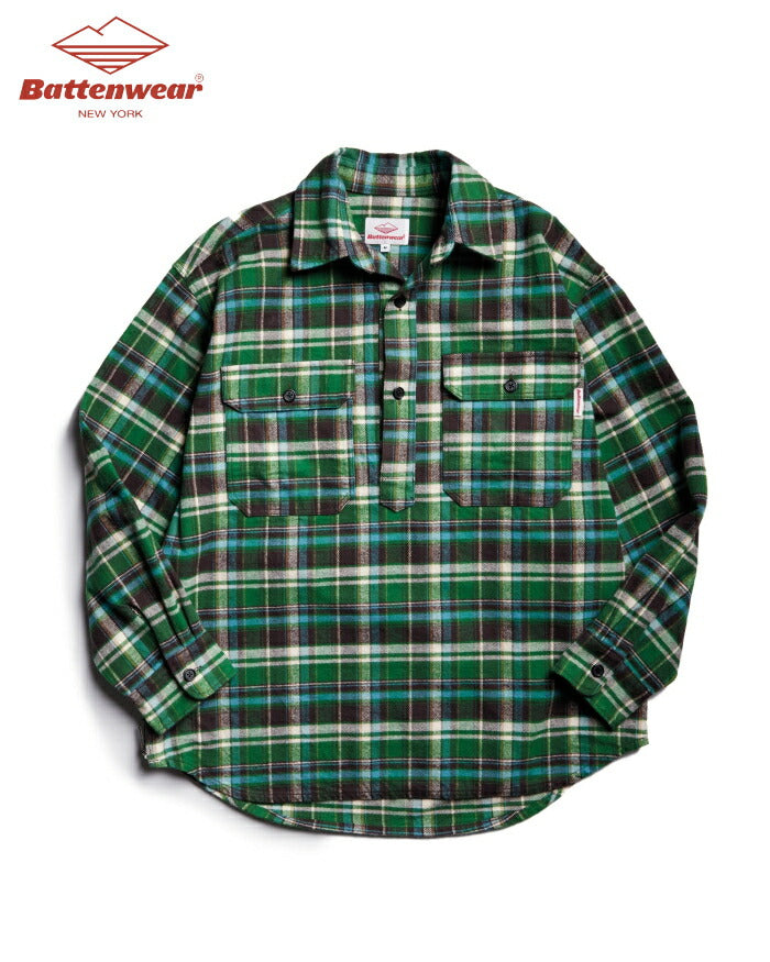 バテンウェアランバージャックプルオーバー(SHI-021-18-GBP)LumberjackPulloverV.2Battenwear(メンズ)【2024秋冬】*送料無料*【後払い決済不可】*