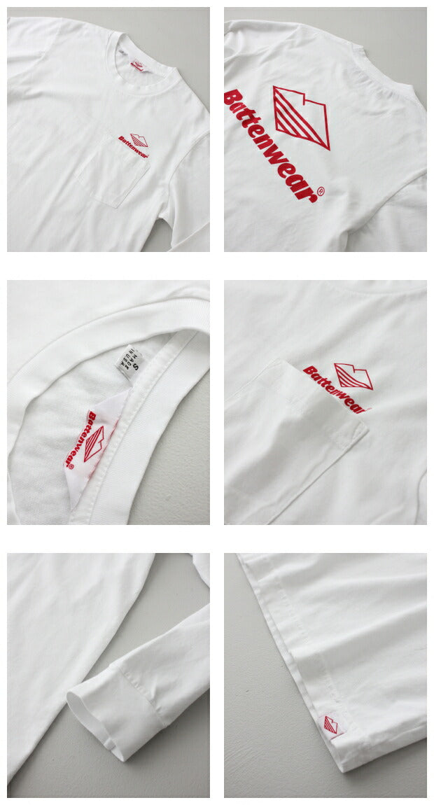 バテンウェアチーム長袖ポケットTシャツ(85021)TeamL/SPocketTeeBattenwear(メンズ)【2021春夏】【後払い決済不可】【ポイント10倍】お買い物マラソン4/2320:00〜4/281:59