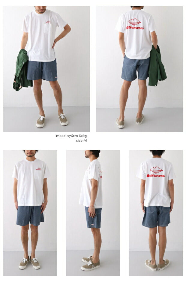 バテンウェアチーム半袖ポケットTシャツ(BS031)TeamS/SPocketTeeBattenwear(メンズ)【2023春夏】*送料無料*【後払い決済不可】*