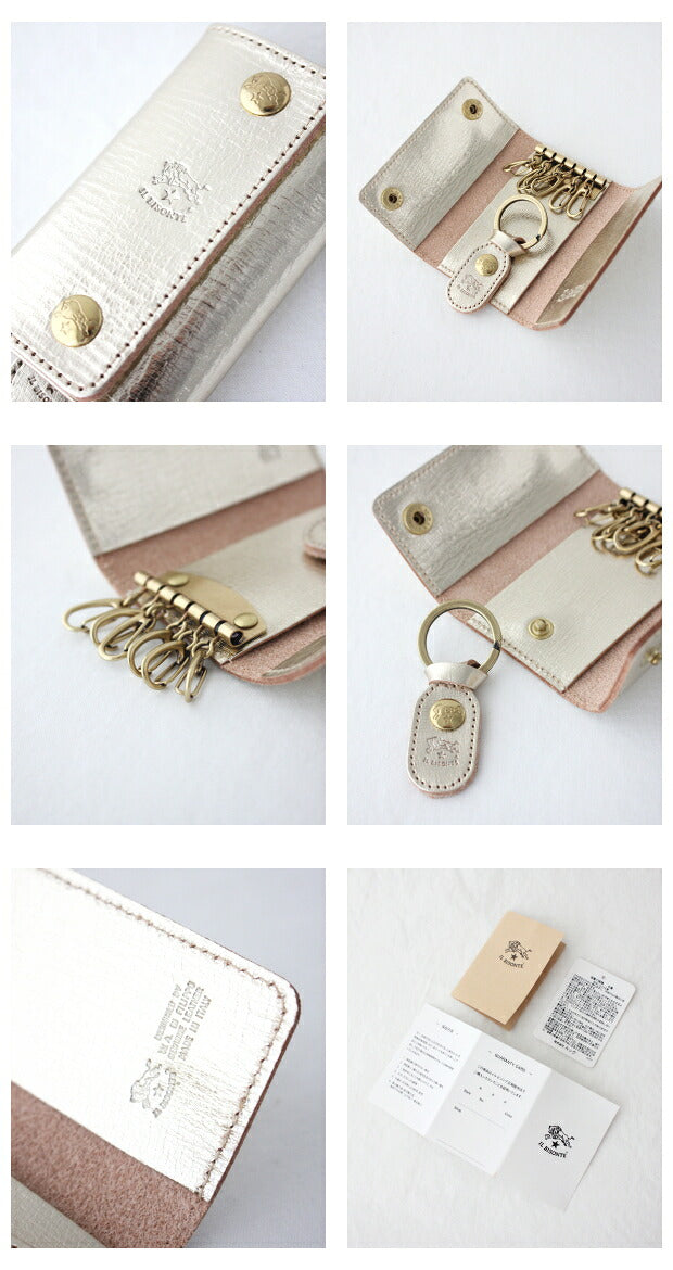 イルビゾンテ レザーキーケース (54192305490) Leather Key Case IL BISONTE(小物)