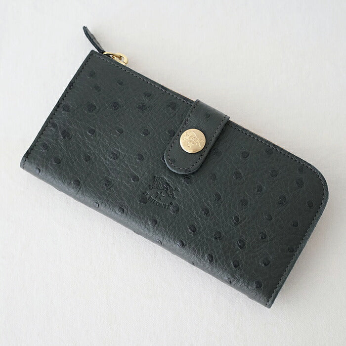 イルビゾンテ ロングウォレット (54242309740) OSTRICH Leather Long Wallet IL BISONTE(財布)