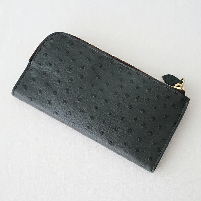 イルビゾンテ ロングウォレット (54242309740) OSTRICH Leather Long Wallet IL BISONTE(財布)