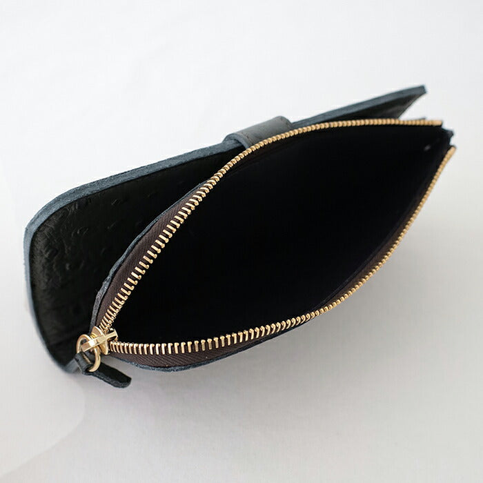 イルビゾンテ ロングウォレット (54242309740) OSTRICH Leather Long Wallet IL BISONTE(財布)