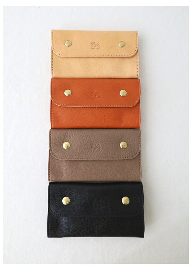 イルビゾンテ レザーミディアム ウォレット (411188) Leather Card Case IL BISONTE(財布)