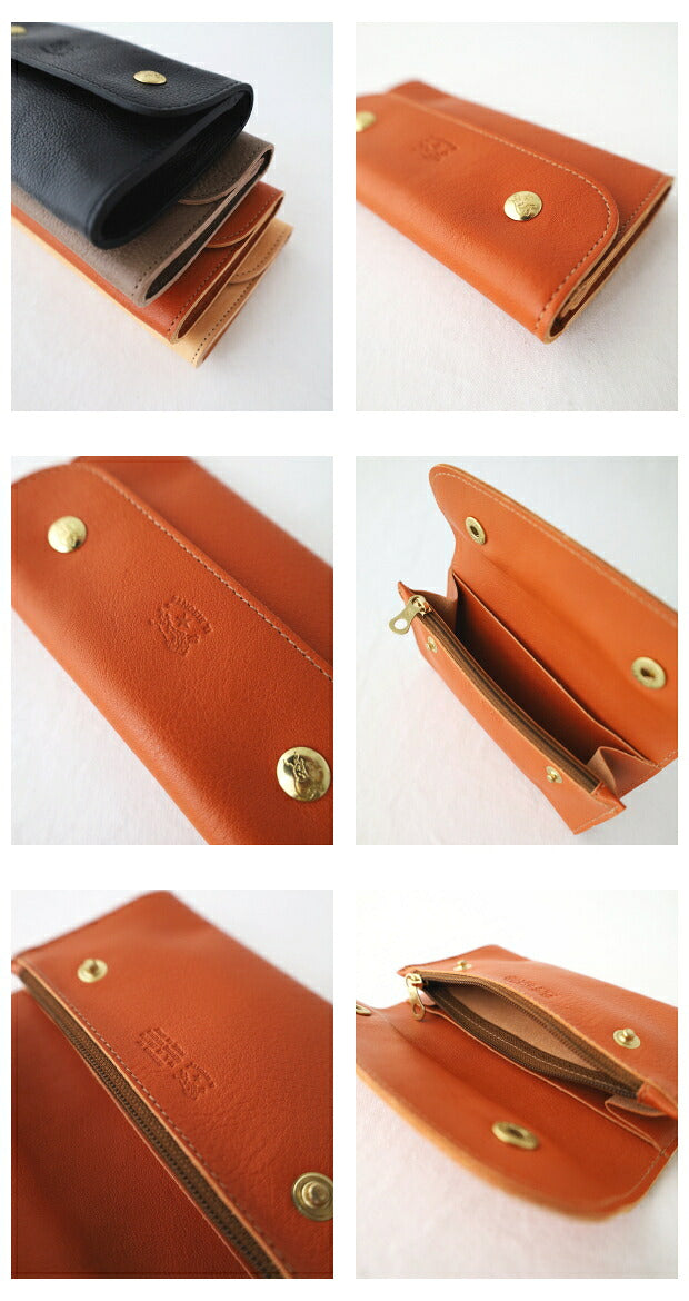 イルビゾンテ レザーミディアム ウォレット (411188) Leather Card Case IL BISONTE(財布)