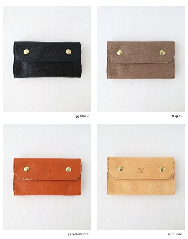イルビゾンテ レザーミディアム ウォレット (411188) Leather Card Case IL BISONTE(財布)