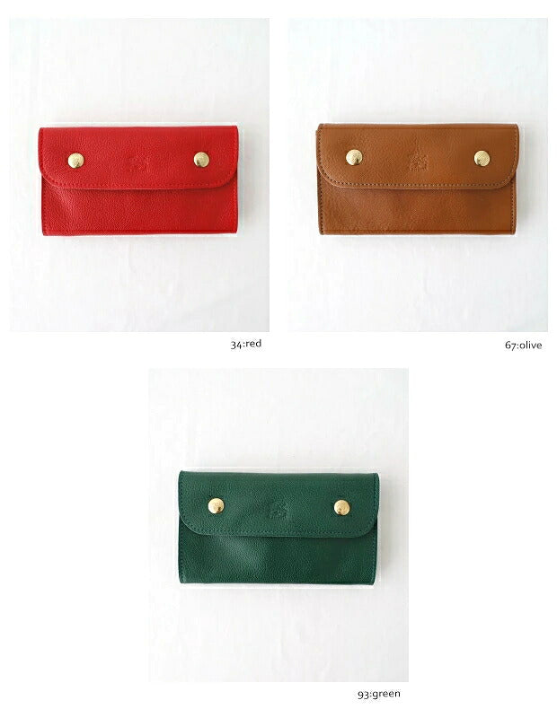 イルビゾンテ レザーミディアム ウォレット (411188) Leather Card Case IL BISONTE(財布)