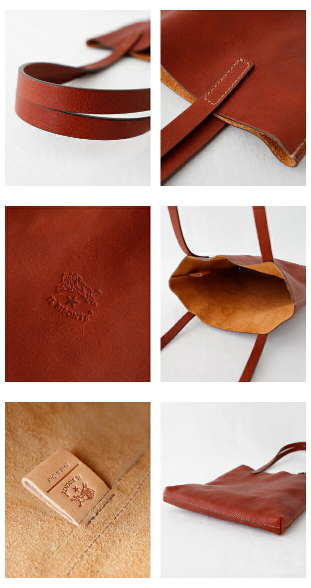 イルビゾンテ トートバッグ (54232303214) Leather Tote Bag IL BISONTE(バッグ)