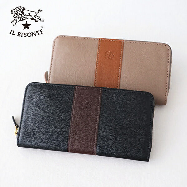 イルビゾンテ ジップアラウンド ロングウォレット (54242305440) Leather Long Wallet IL BISONTE(財布)