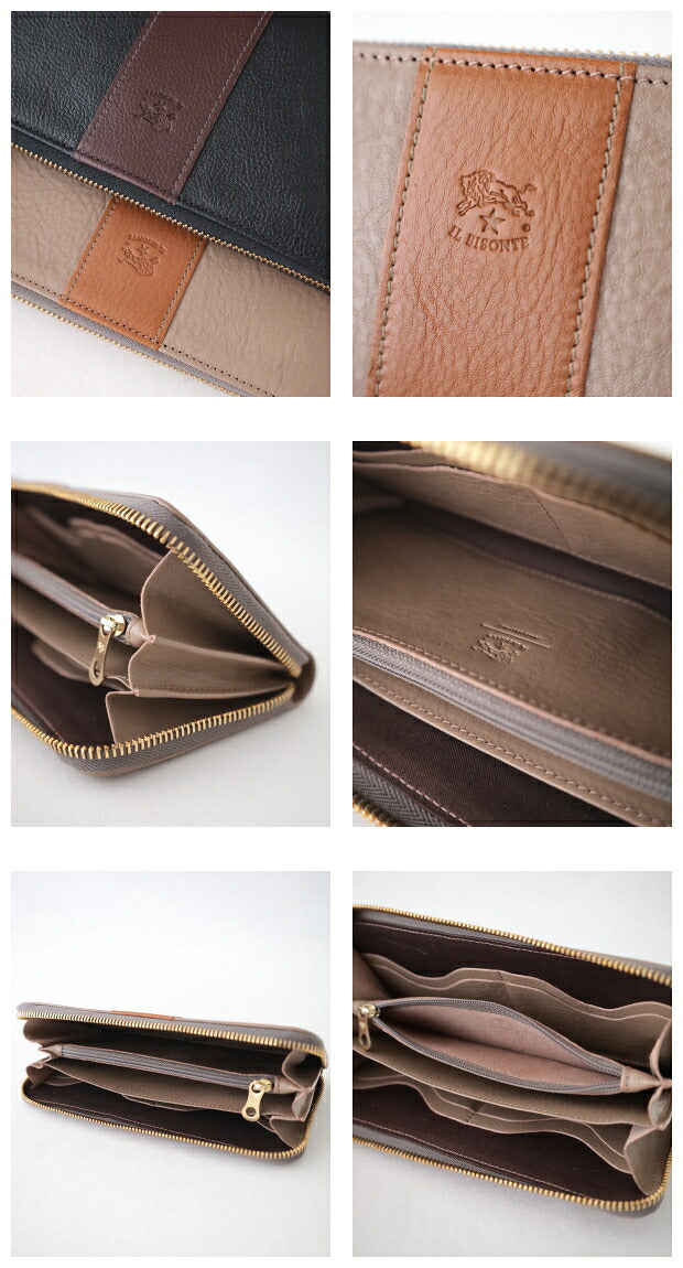 イルビゾンテ ジップアラウンド ロングウォレット (54242305440) Leather Long Wallet IL BISONTE(財布)