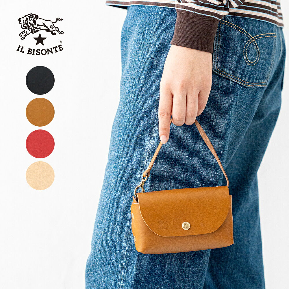 イルビゾンテ ミニポーチ (54262300117) Leather Shoulder Bag IL BISONTE(バッグ)