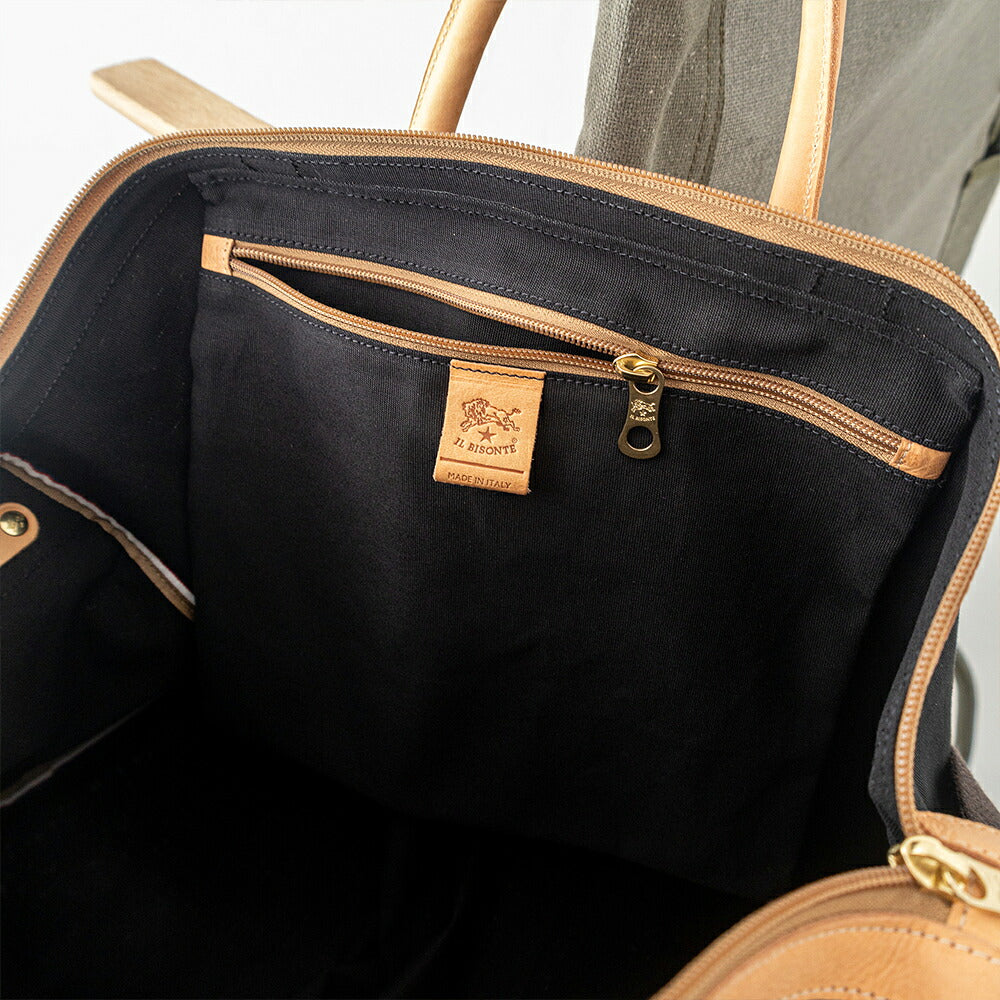 イルビゾンテ トラベルバッグ (5452305021) Leather Canvas Bag IL BISONTE(バッグ)