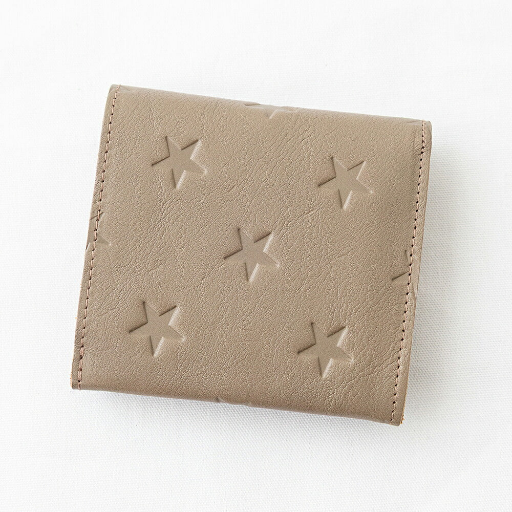 イルビゾンテ スターエンボスレザー 二つ折りウォレット (54262308141) STAR EMBOSS Leather Wallet IL BISONTE(財布)