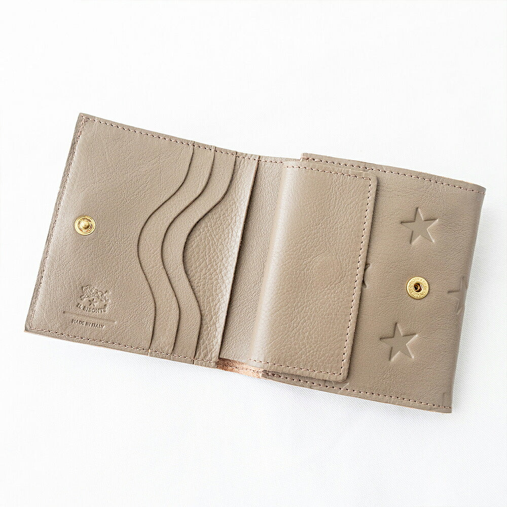 イルビゾンテ スターエンボスレザー 二つ折りウォレット (54262308141) STAR EMBOSS Leather Wallet IL BISONTE(財布)