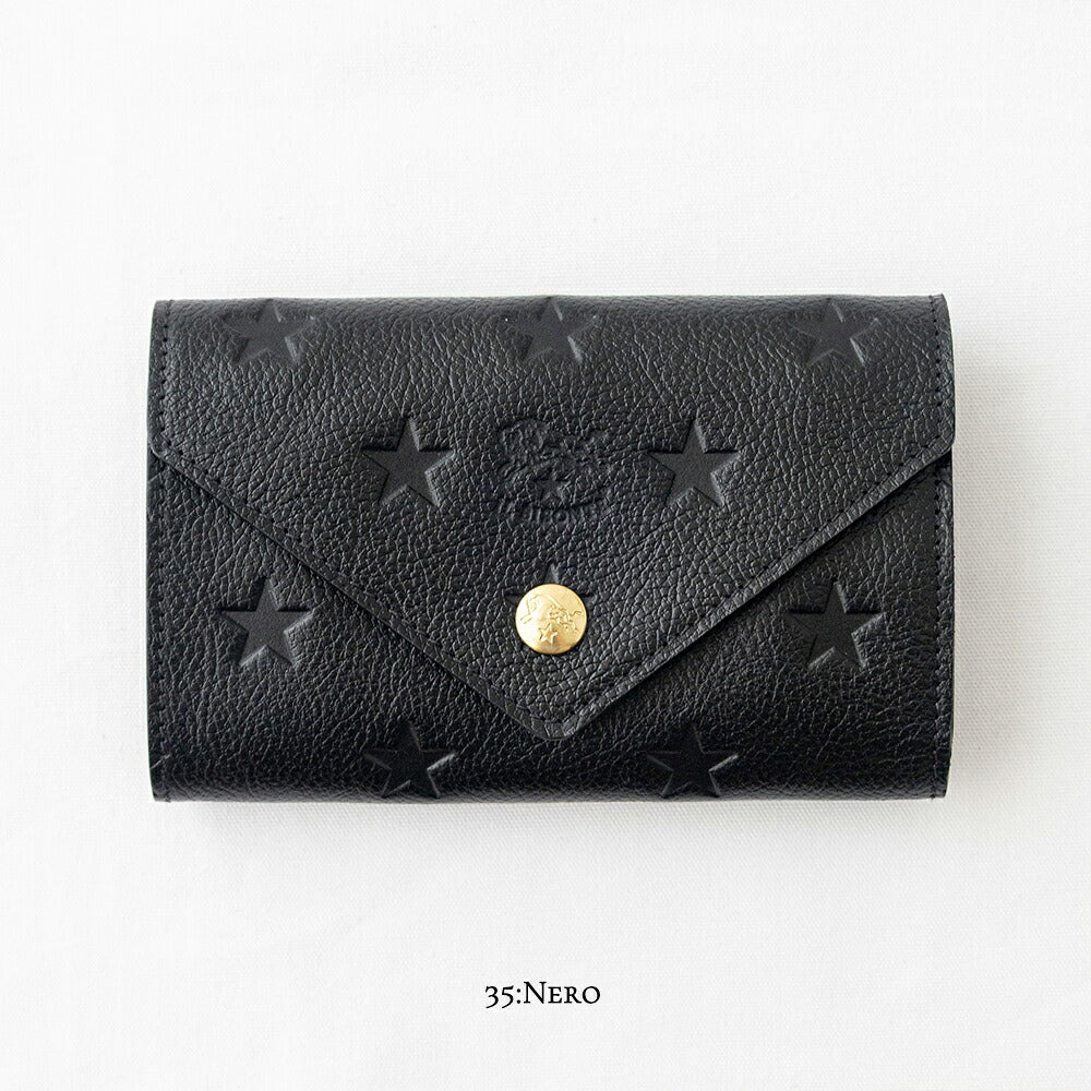 イルビゾンテ スターエンボスレザー ミディアムウォレット (54262309241) STAR EMBOSS Leather Wallet IL BISONTE(財布)