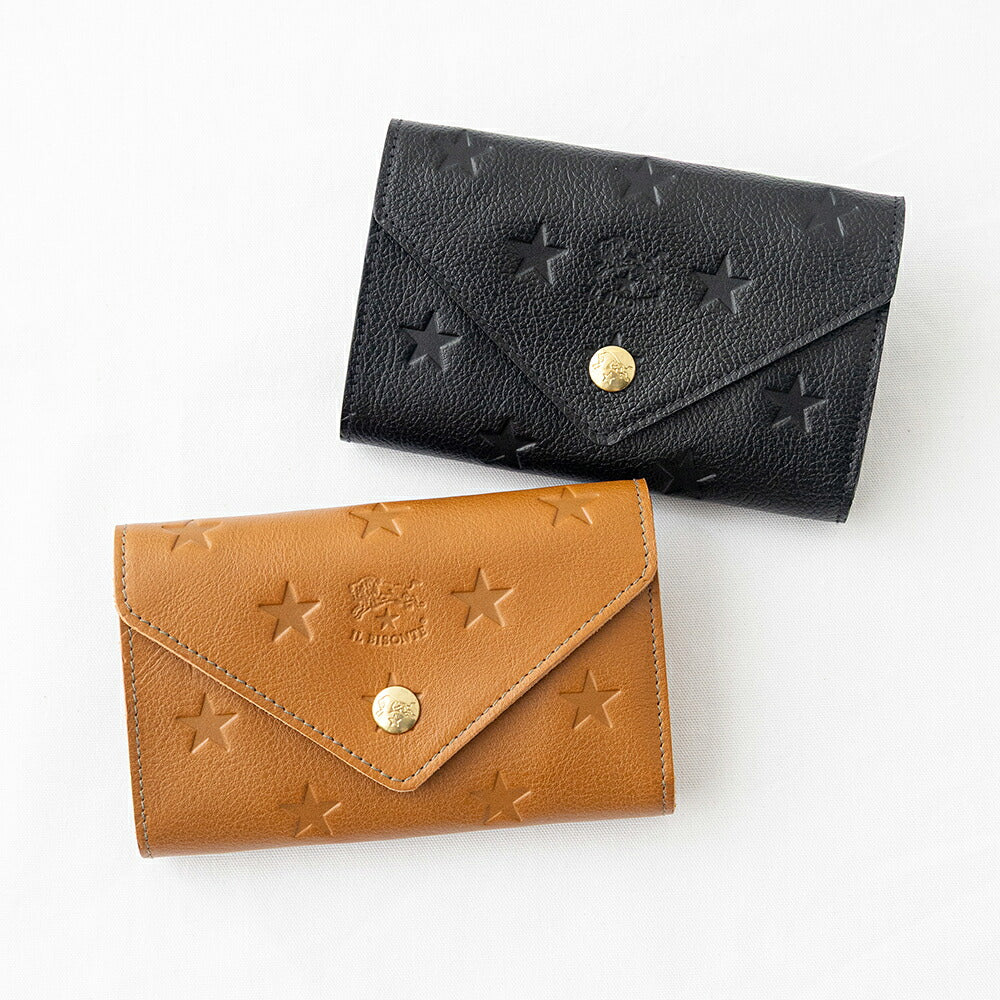 イルビゾンテ スターエンボスレザー ミディアムウォレット (54262309241) STAR EMBOSS Leather Wallet IL BISONTE(財布)