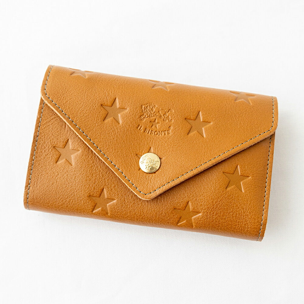 イルビゾンテ スターエンボスレザー ミディアムウォレット (54262309241) STAR EMBOSS Leather Wallet IL BISONTE(財布)