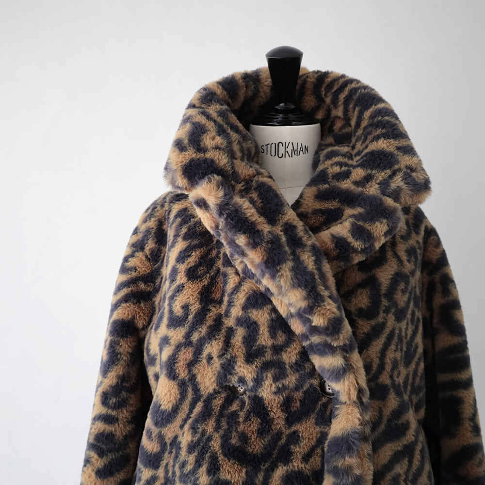 MANTEAU JOHANNA FAUSSE FOURRURE LEOPARD<br>(23256124931) <br>(レディース)