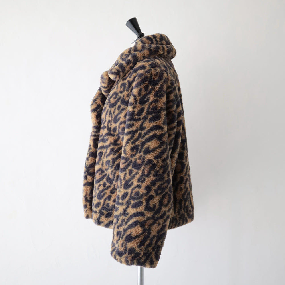 MANTEAU JOHANNA FAUSSE FOURRURE LEOPARD<br>(23256124931) <br>(レディース)