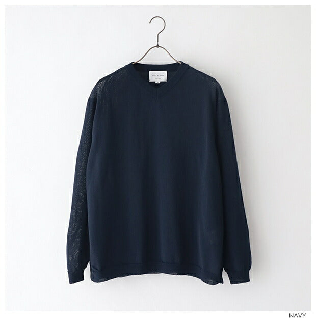 スティルバイハンドシャロウVネックセーター(KN04241)Shallowv-necksweaterSTILLBYHAND(メンズ)【2024春夏】*送料無料*【後払い決済不可】*