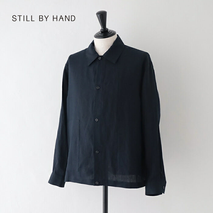スティルバイハンドリネン/和紙シャツジャケット(BL07241)PapermixedshirtjacketSTILLBYHAND(メンズ)【2024春夏】*送料無料*【後払い決済不可】*