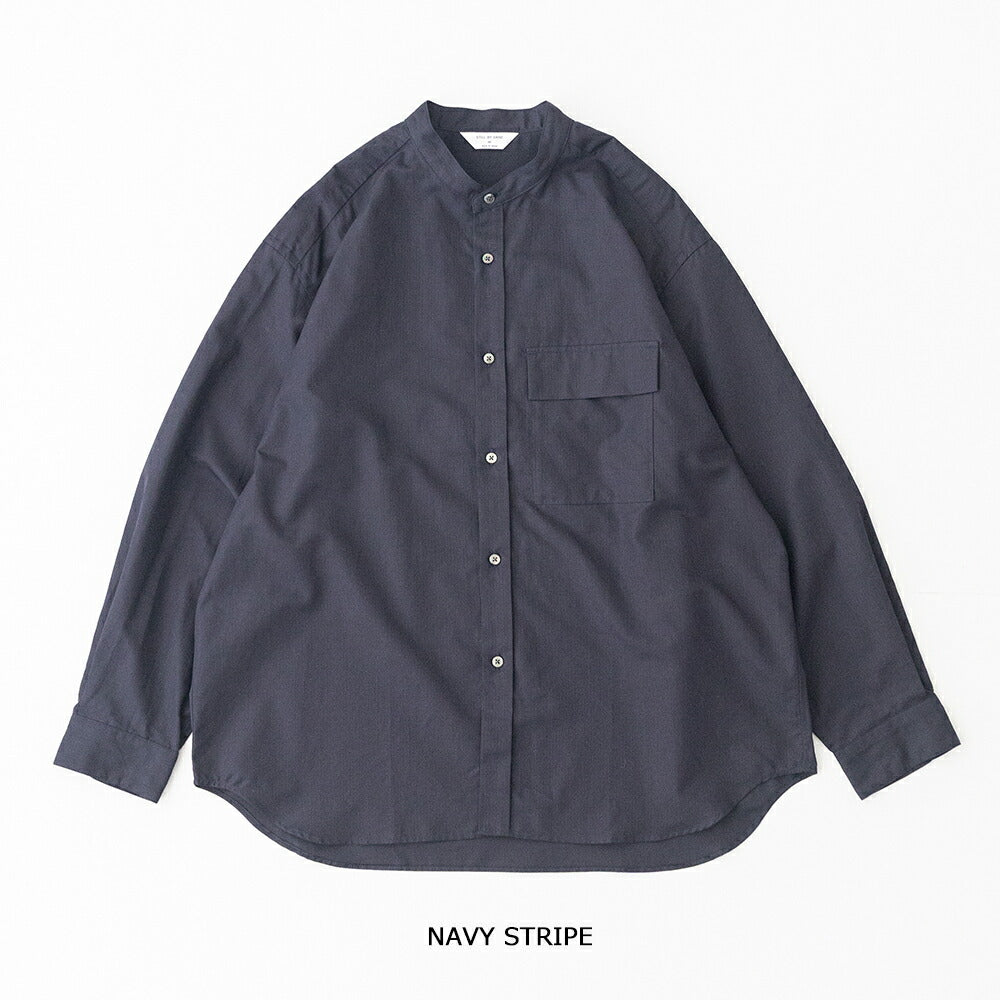 スティルバイハンドCotton/ramiebandcollarshirt(SH09261)STILLBYHAND(メンズ)【2026春夏】*送料無料*【後払い決済不可】*