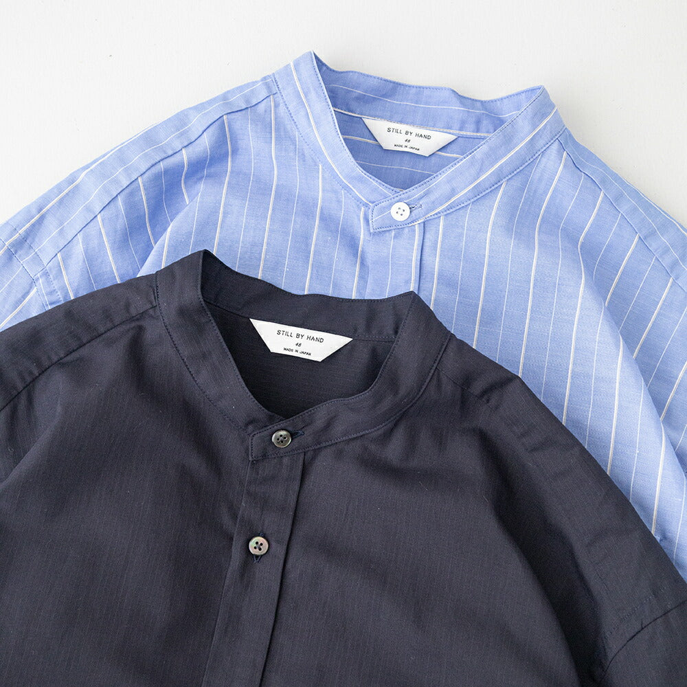 スティルバイハンドCotton/ramiebandcollarshirt(SH09261)STILLBYHAND(メンズ)【2026春夏】*送料無料*【後払い決済不可】*