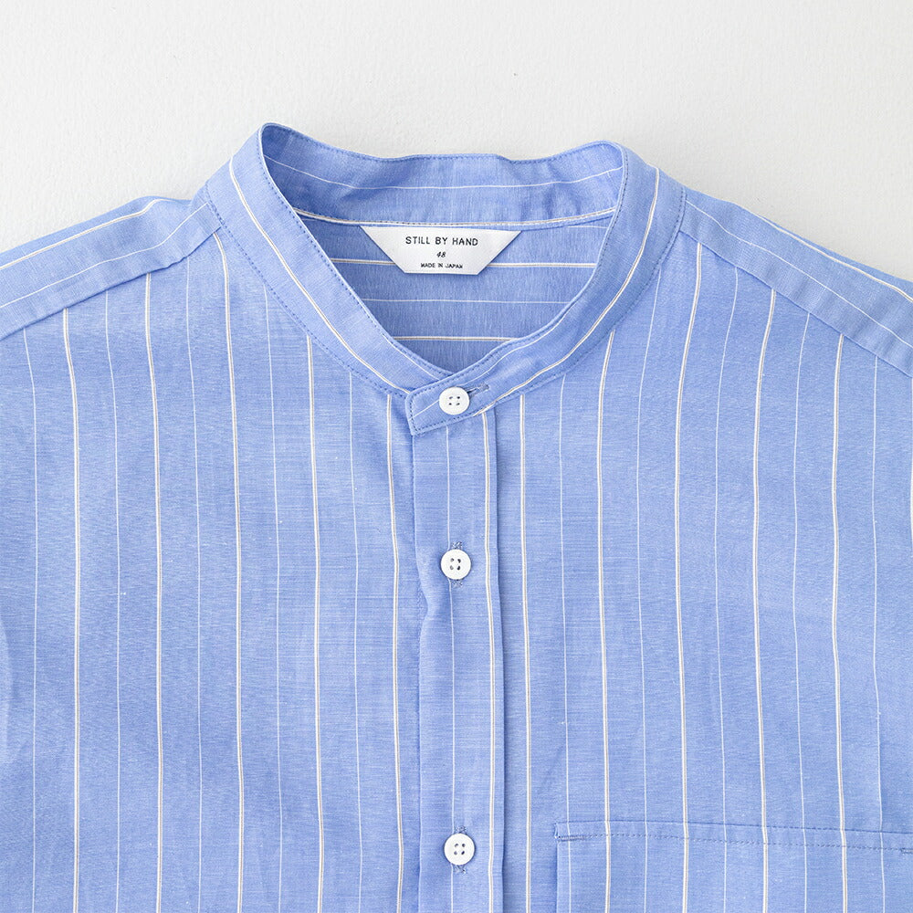 スティルバイハンドCotton/ramiebandcollarshirt(SH09261)STILLBYHAND(メンズ)【2026春夏】*送料無料*【後払い決済不可】*
