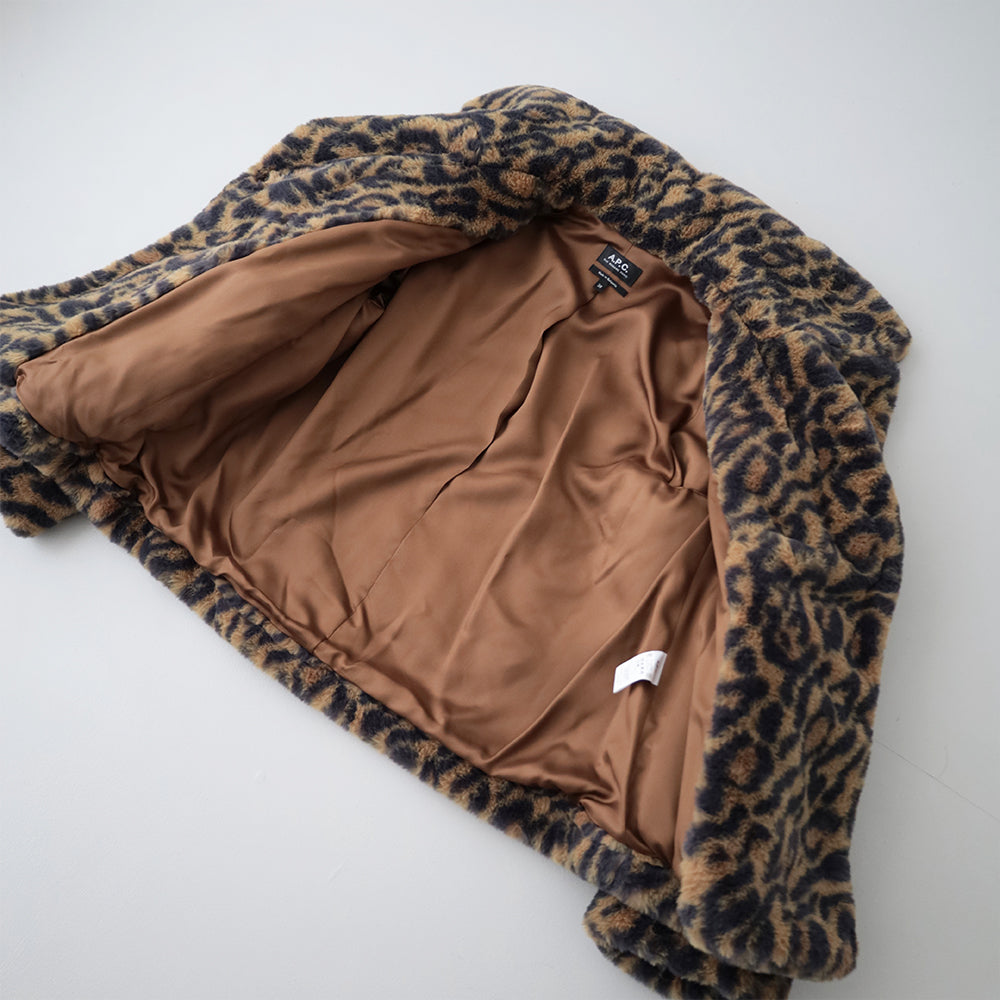 MANTEAU JOHANNA FAUSSE FOURRURE LEOPARD<br>(23256124931) <br>(レディース)