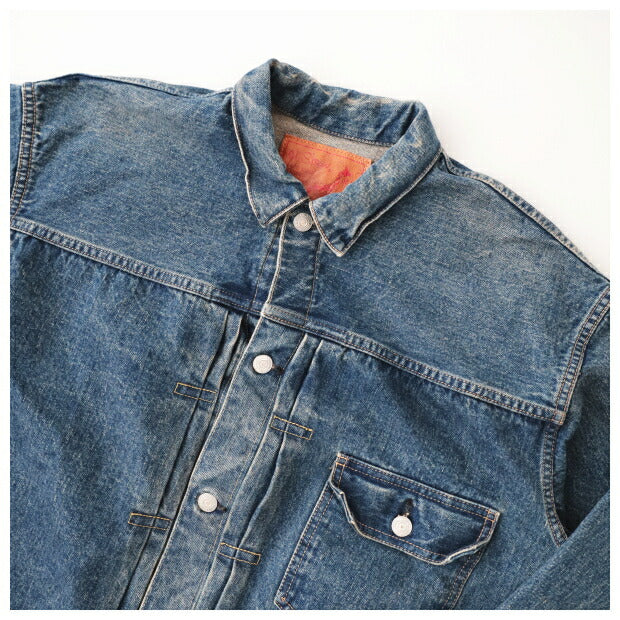オアスロウデニムジャケット(03-6011-84)TYPE140'SPLEATEDFRONTBLOUSEVINTAGEWASHorSlow(メンズ)*送料無料*【後払い決済不可】*