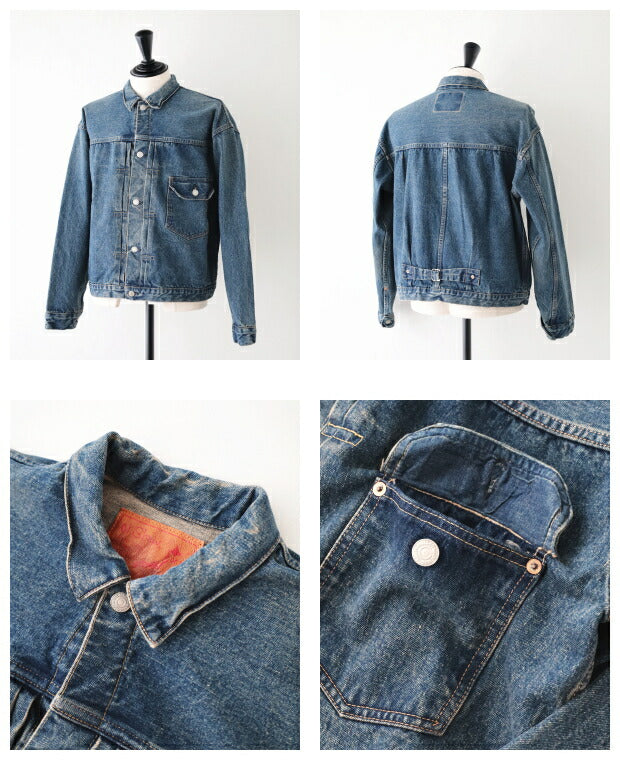 オアスロウデニムジャケット(03-6011-84)TYPE140'SPLEATEDFRONTBLOUSEVINTAGEWASHorSlow(メンズ)*送料無料*【後払い決済不可】*