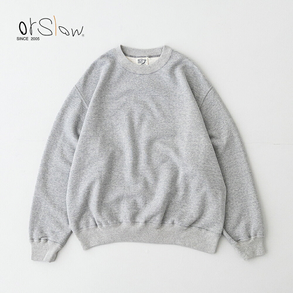 オアスロウ リラックスフィットデンスリーニットスウェットシャツ (01-0041-64) RELAXED FIT DENSE-KNIT SWEATSHIRT orSlow(レディース/メンズ)