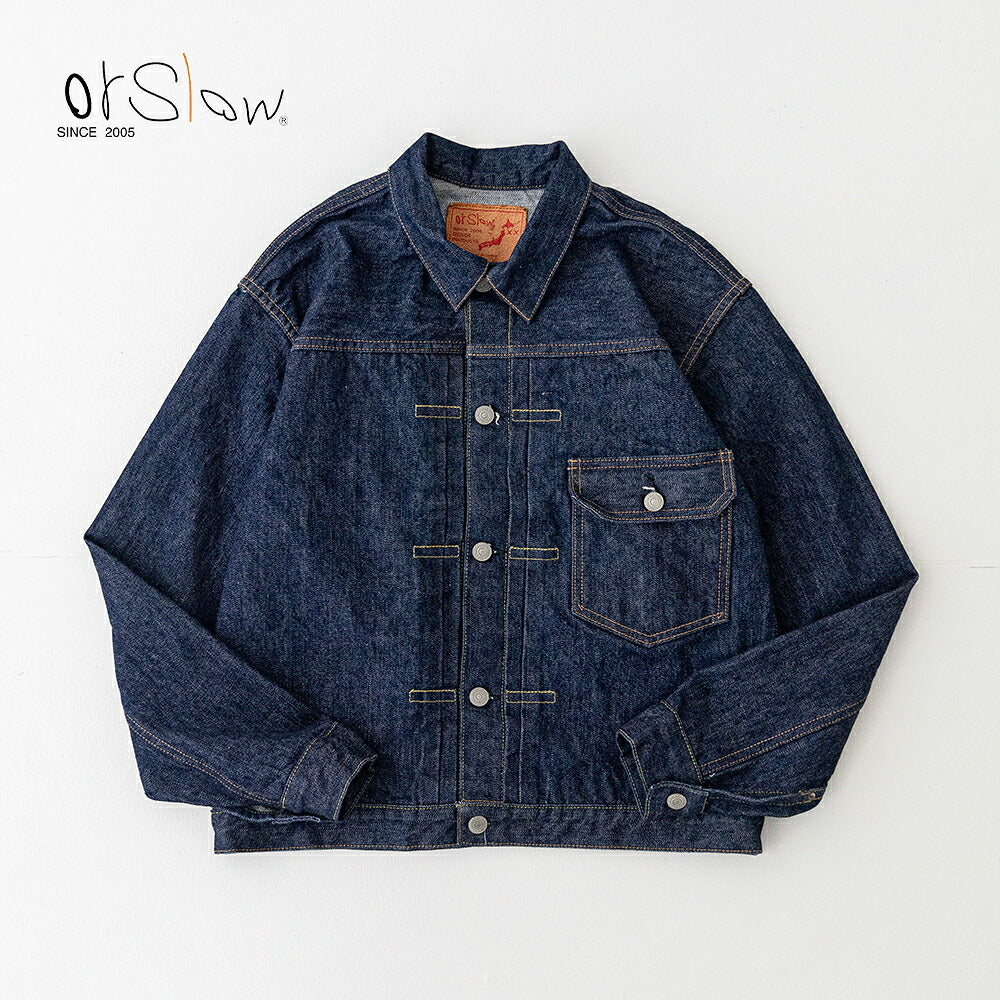 オアスロウ プリーテッドフロントブラウス デニムジャケット (03-6011-81) TYPE1 40'S PLEATED FRONT BLOUSE orSlow(レディース/メンズ)