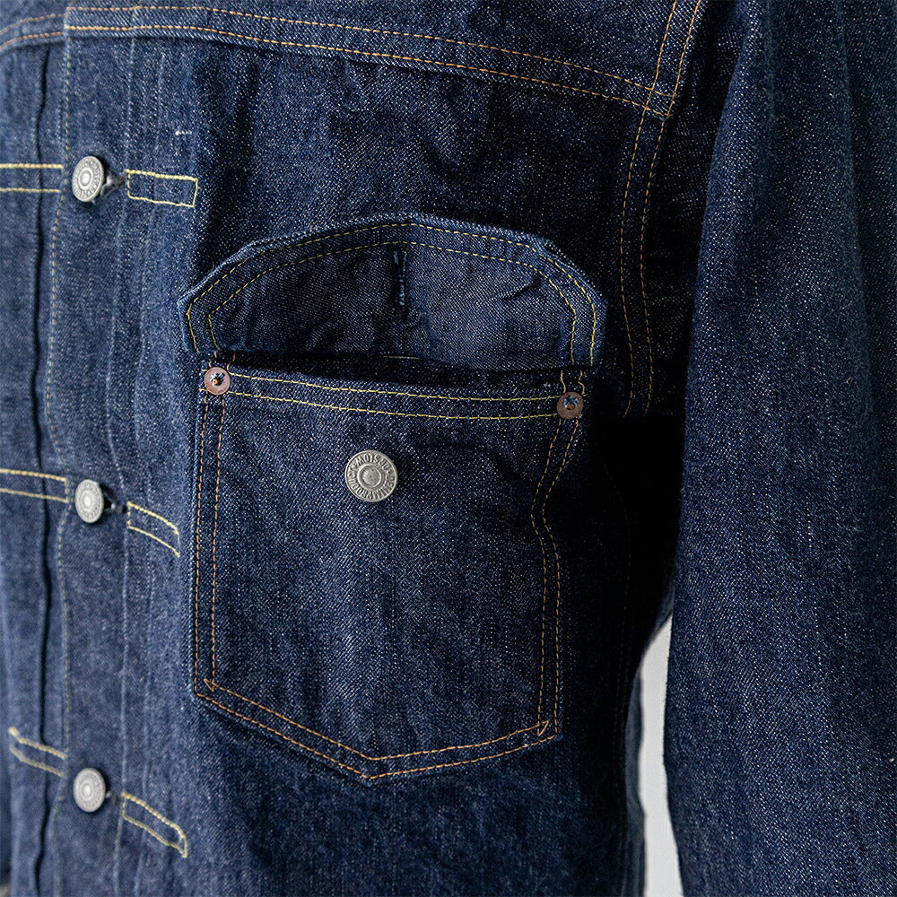 オアスロウ プリーテッドフロントブラウス デニムジャケット (03-6011-81) TYPE1 40'S PLEATED FRONT BLOUSE orSlow(レディース/メンズ)