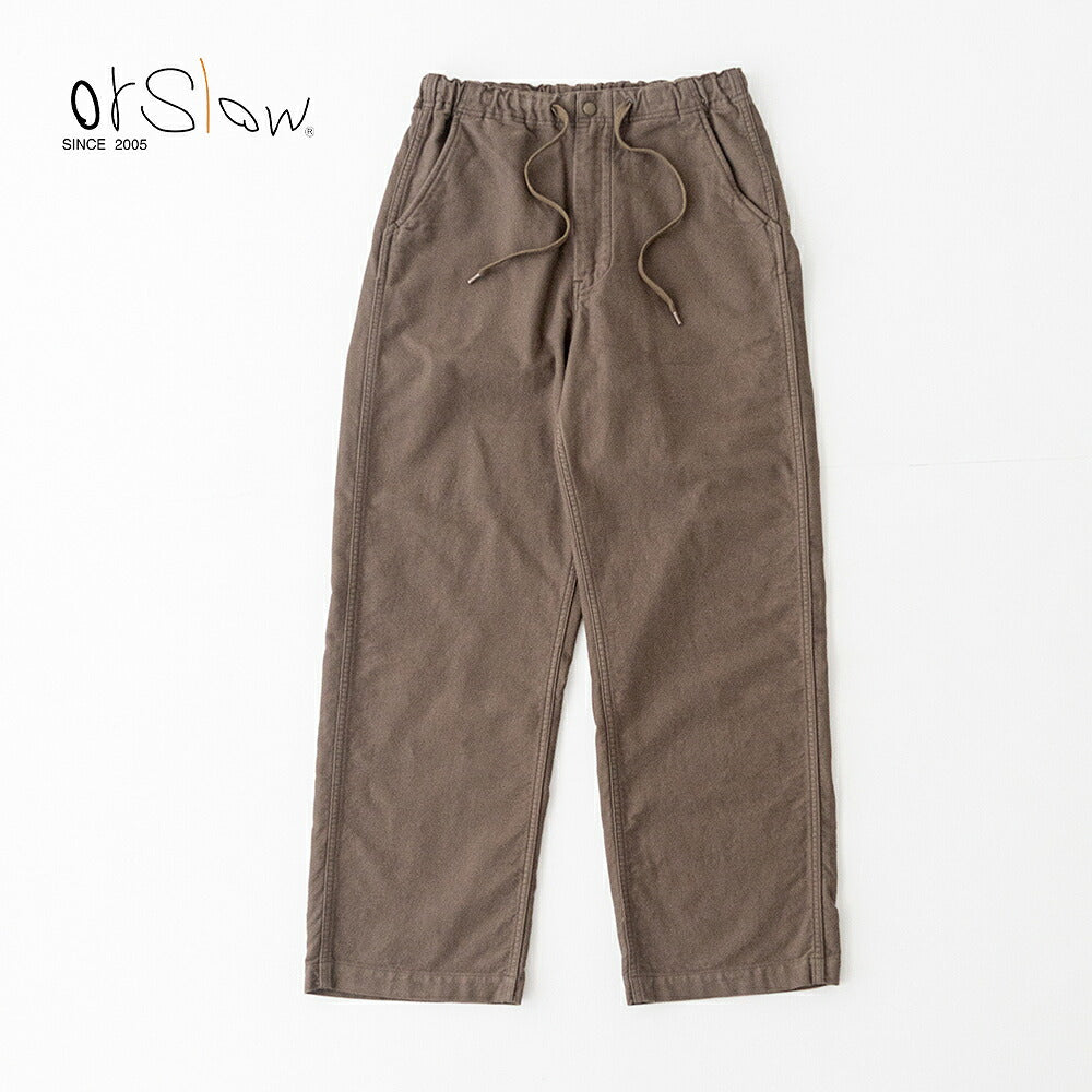 オアスロウ ニューヨーカー ブラッシュド ワイド トラウザーズ (01-1021-63) NEW YORKER BRUSHED WIDE TROUSERS (UNISEX) orSlow(レディース/メンズ)