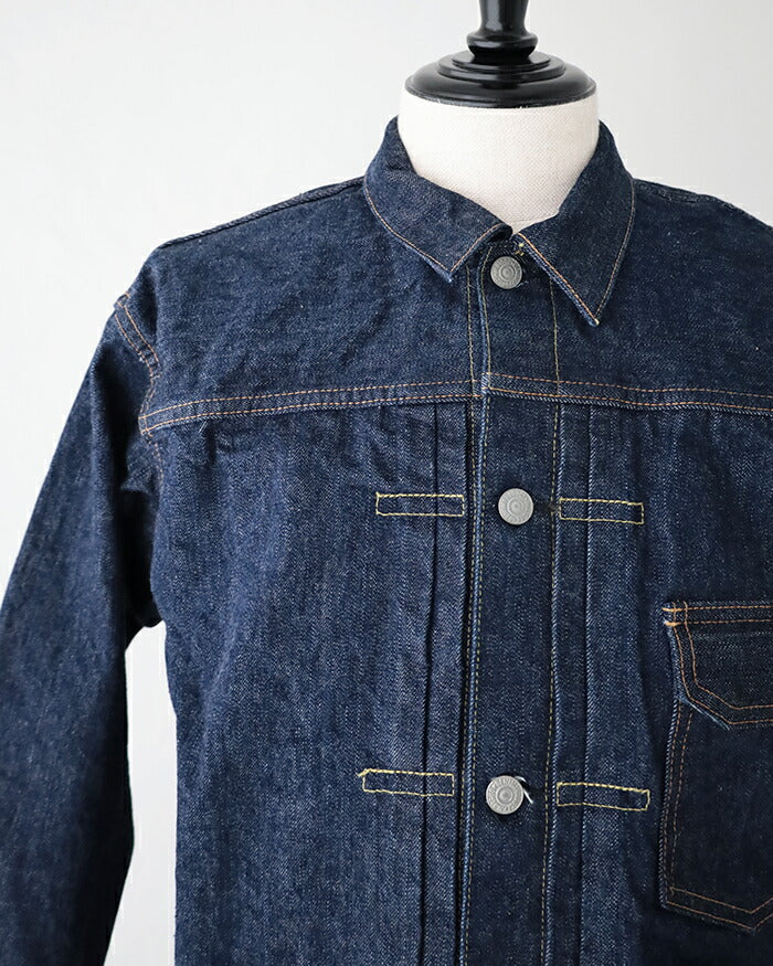 オアスロウプリーテッドフロントブラウスデニムジャケット(03-6011-81)TYPE140'SPLEATEDFRONTBLOUSE(UNISEX)orSlow(メンズ)【2025春夏】*送料無料*【後払い決済不可】*